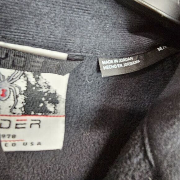 SPYDER Outbound 1/4 Zip Core Fleece Lined Pullover Sweater Mens Medium Black - Picture 4 of 6